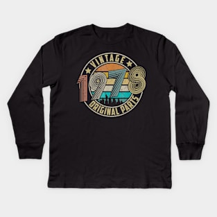 Vintage 1978 Original Parts 42th Birthday Gifts Kids Long Sleeve T-Shirt